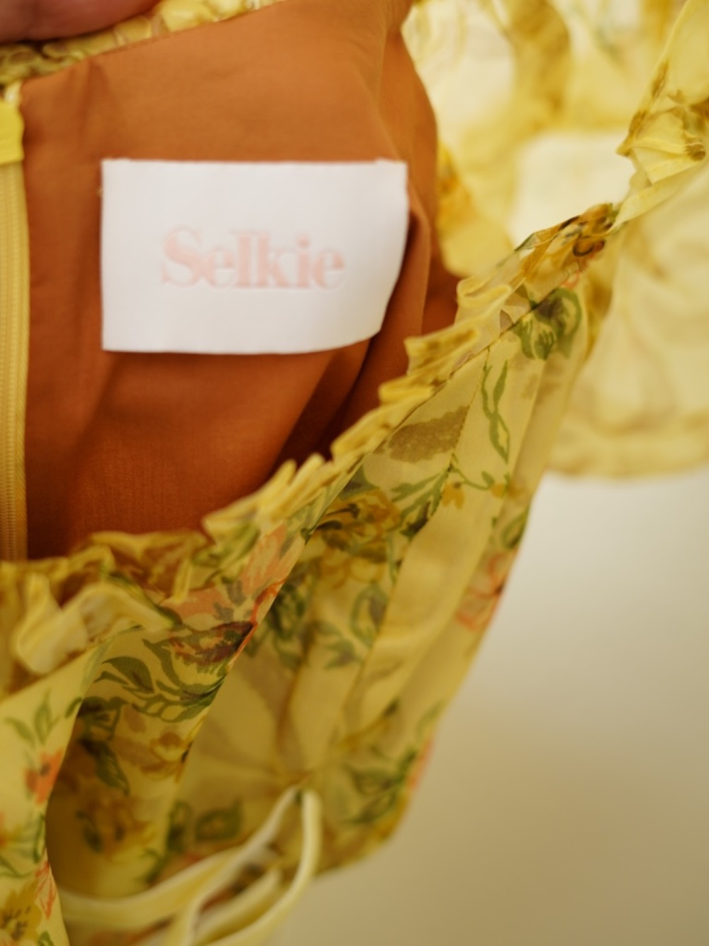 Selkie Yellow Floral Puff-Sleeve Maxi Dress - Picture 6 of 6
